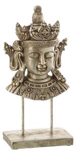 Figurina Head Buddah, Rasina, Argintiu, 16.5x10x33.5 cm