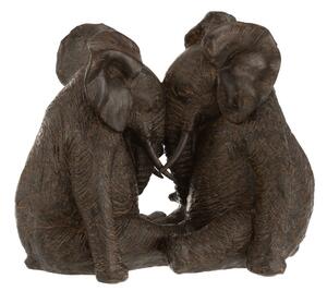 Figurina Couple Elephant, Rasina, Maro, 24x24x19.5 cm