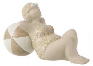 Figurina Woman Bathing Suit, Ceramica, Bej, 23x10x13 cm