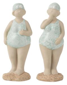 Set 2 figurine, Ceramica, Albastru, 11x4.5x14.5