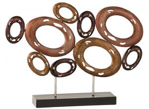 Decoratiune rings, Metal, Portocaliu, 55x9.5x40