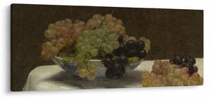 Tablou - Henri Fantin-Latour, Still Life with Grapes and a Carnation, reproducere (120x50 cm)