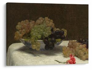 Tablou - Henri Fantin-Latour, Still Life with Grapes and a Carnation, reproducere (70x50 cm)