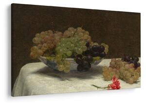 Tablou - Henri Fantin-Latour, Still Life with Grapes and a Carnation, reproducere (90x60 cm)