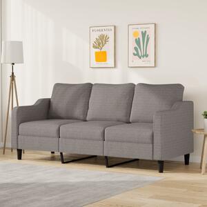 Canapea cu 3 locuri, taupe, 180 cm, material textil