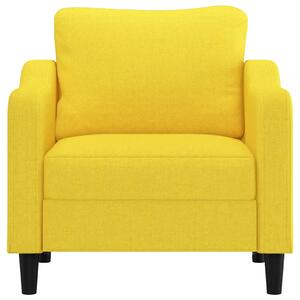 Fotoliu canapea, galben deschis, 60 cm, țesătură