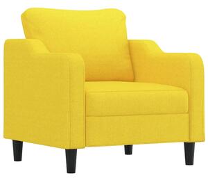 Fotoliu canapea, galben deschis, 60 cm, țesătură