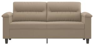 Canapea cu 2 locuri, gri taupe, 140 cm, țesătură microfibră