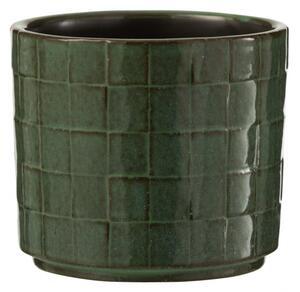 Ghiveci, Ceramica, Verde, 12x12x10.5