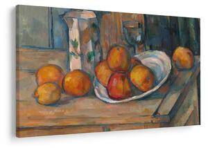 Tablou - Paul Cézanne, Still Life with Milk Jug and Fruit, reproducere (90x60 cm)