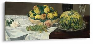 Tablou - Edouard Manet, Still Life with Melon and Peaches, reproducere (120x50 cm)