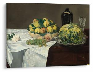 Tablou - Edouard Manet, Still Life with Melon and Peaches, reproducere (70x50 cm)