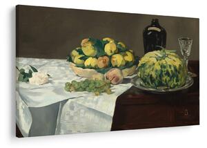 Tablou - Edouard Manet, Still Life with Melon and Peaches, reproducere (90x60 cm)