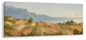 Tablou - Alexandre Calame, Swiss Landscape, reproducere (120x50 cm)