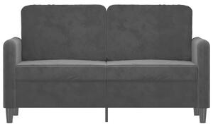 Canapea cu 2 locuri, negru, 120 cm, catifea
