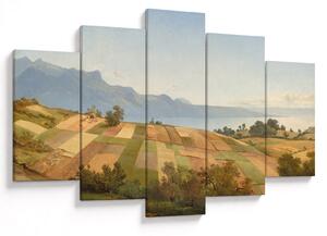 Tablou - Alexandre Calame, Swiss Landscape, reproducere (150x105 cm)