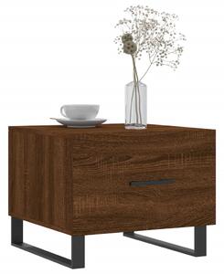 Măsuță de cafea, stejar maro, 50x50x40 cm, lemn prelucrat