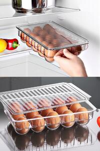 Tava pentru oua MRT - 46, transparenta, plastic 100%, pentru 15 oua