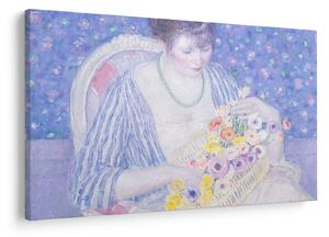 Tablou - Frederick Carl Frieseke, The Basket of Flowers, reproducere (90x60 cm)