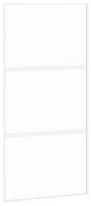 Ușă glisantă, alb, 102,5x205 cm, sticlă securizată/aluminiu