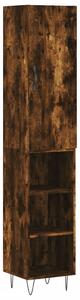 Dulap înalt, stejar fumuriu, 34,5x34x180 cm, lemn prelucrat