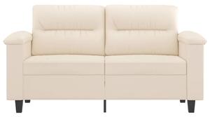 Canapea cu 2 locuri, bej, 120 cm, țesătură microfibră