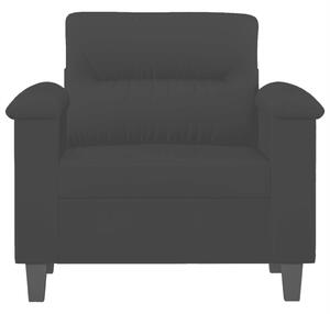 Fotoliu canapea, negru, 60 cm, textil microfibră