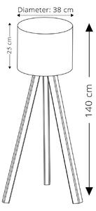 Lampadar AYD-1573, MDF/tesatura PVC, maro/rosu, 38x140 cm
