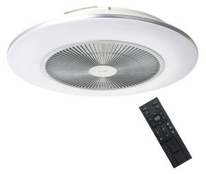 Plafonieră LED dimabilă cu ventilator ARIA LED/38W/230V argintie + telecomandă