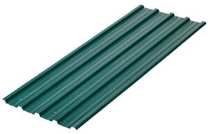 Outsunny Panouri pentru Acoperiș din Oțel, 12 Foi Galvanizate pentru Acoperișuri și Pereți, 129x45 cm, Verde | Aosom Romania