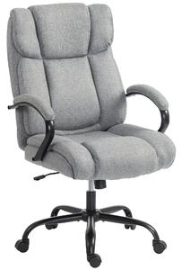 Vinsetto Scaun de birou ergonomic din material tip in, 220 kg, rotativ, reglabil pe înălțime, gri deschis | Aosom Romania