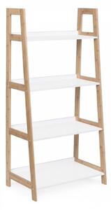Biblioteca Brooklyn, Lemn, Alb Maro, 62x38x130 cm
