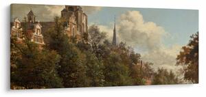 Tablou - Jan van der Heyden, View Down a Dutch Canal, reproducere (120x50 cm)