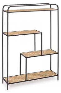 Polita carti Elyot 4 rafturi, Metal, Maro, 85.5x25.5x131 cm