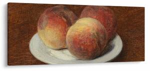 Tablou - Henri Fantin-Latour, Three Peaches on a Plate, reproducere (120x50 cm)