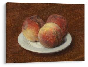 Tablou - Henri Fantin-Latour, Three Peaches on a Plate, reproducere (70x50 cm)
