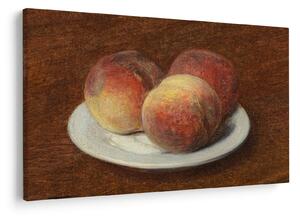 Tablou - Henri Fantin-Latour, Three Peaches on a Plate, reproducere (90x60 cm)