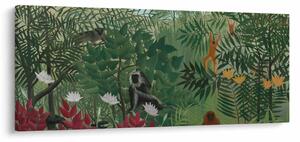 Tablou - Henri Rousseau, Tropical Forest with Monkeys, reproducere (120x50 cm)