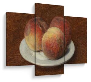 Tablou - Henri Fantin-Latour, Three Peaches on a Plate, reproducere (90x60 cm)