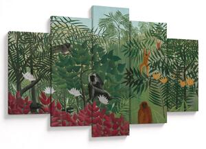 Tablou - Henri Rousseau, Tropical Forest with Monkeys, reproducere (150x105 cm)