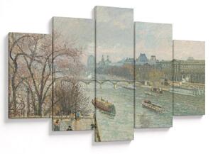 Tablou - Camille Pissarro, The Louvre, Afternoon, Rainy Weather, reproducere (150x105 cm)