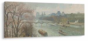 Tablou - Camille Pissarro, The Louvre, Afternoon, Rainy Weather, reproducere (120x50 cm)