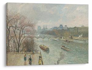 Tablou - Camille Pissarro, The Louvre, Afternoon, Rainy Weather, reproducere (70x50 cm)