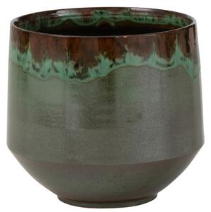 Ghiveci, Ceramica, Verde, 23.5x23.5x23