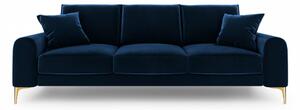 Canapea Larnite cu 3 locuri si tapiterie din catifea, albastru royal