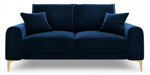 Canapea Larnite cu 2 locuri si tapiterie din catifea, albastru royal