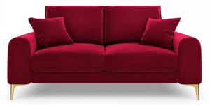 Canapea Larnite cu 2 locuri si tapiterie din catifea, rosu