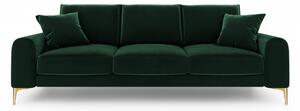 Canapea Larnite cu 3 locuri si tapiterie din catifea, verde inchis