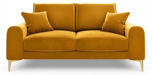 Canapea Larnite cu 2 locuri si tapiterie din catifea, galben