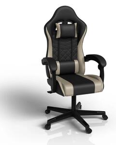 Juskys Scaun de birou HyperSeat - negru/bej